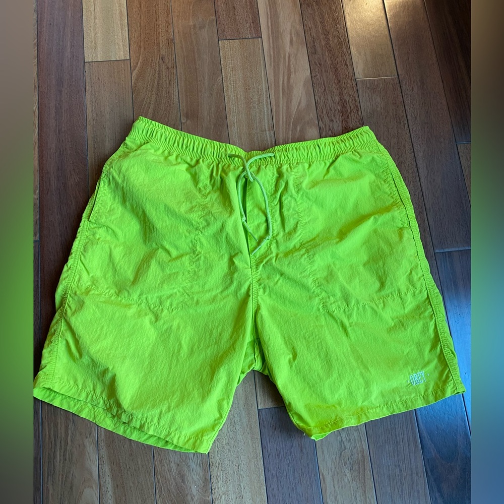 Men’s OBEY Lime Swim Trunk - L